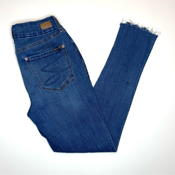 Seven7 Women’s Curvy Skinny Blue Jeans Size- 4 - Picture 7 of 9